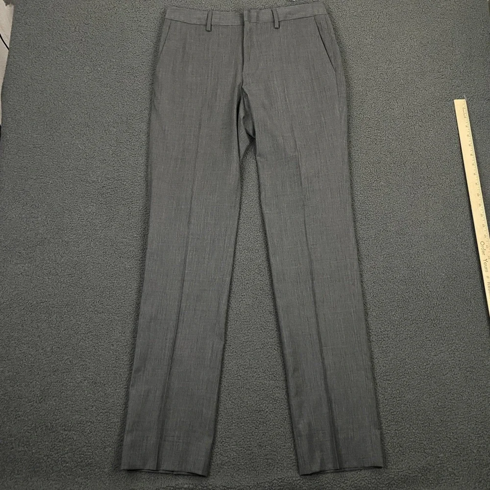 Bonobos Jetsetter Wool Suit 38R Slim Fit 32x34 Solid Gray Stretch 2 Piece